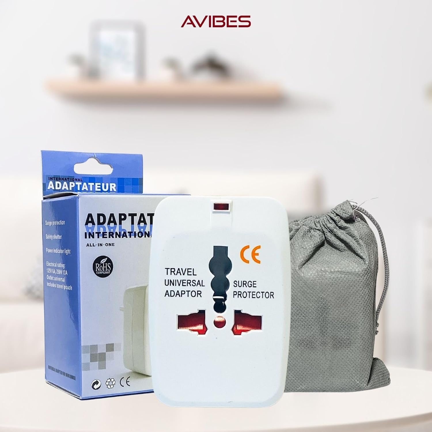 Kit 2 Adaptadores Tomada Universal, Adaptador Universal, Para Viagem, Mais de 150 Países, Internacional, Bivolt, AVIBES Kit 2 Adaptadores Tomada Universal, Adaptador Universal, Para Viagem, Mais de 150 Países, Internacional, Bivolt, AVIBES