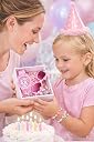 ALNA-TURA Gifts For Kids Girls | Combo Pink Stylish Modern Fashionable Unicorn Watch, Cute Pink Sunglasses and Crystal Bracelet | Best Birthday Return Gift Set for Baby Children | For Age 3 to 12 Years gallery image