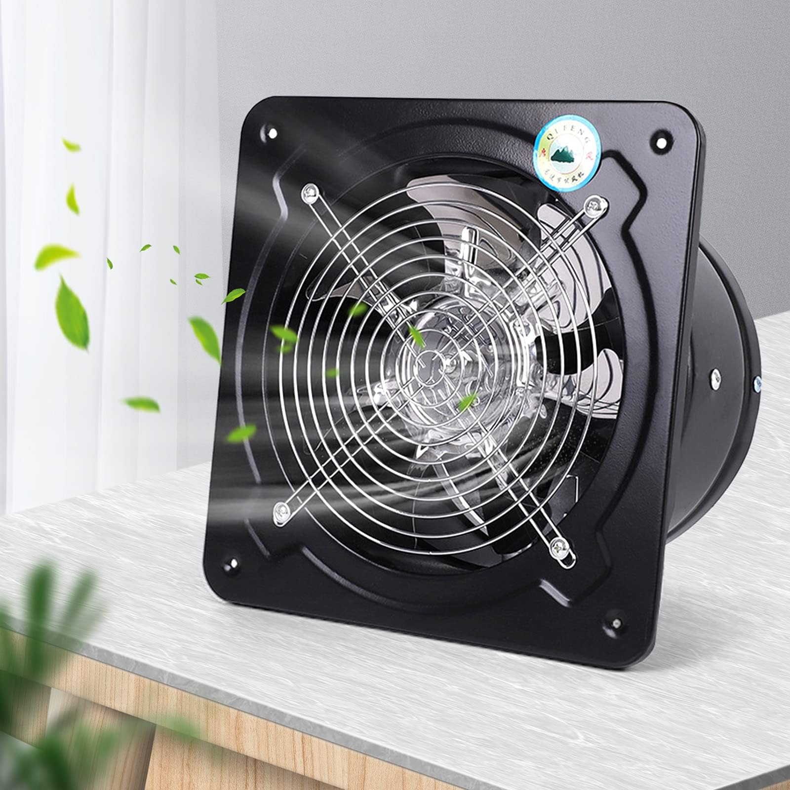 6 Inch Exhaust Fan, Industrial Fan Extractor Ventilation Fan Wall Mount Ventilation and Cooling for Basement Window Kitchen Bathroom Toilet Roof