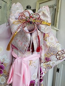 未使用品☆式部浪漫☆紫薄ピンク着物と作り帯フルセット七五三 Amazon.co.jp: 高級 清楚な薄い紫ピンクの着物 白の作り帯