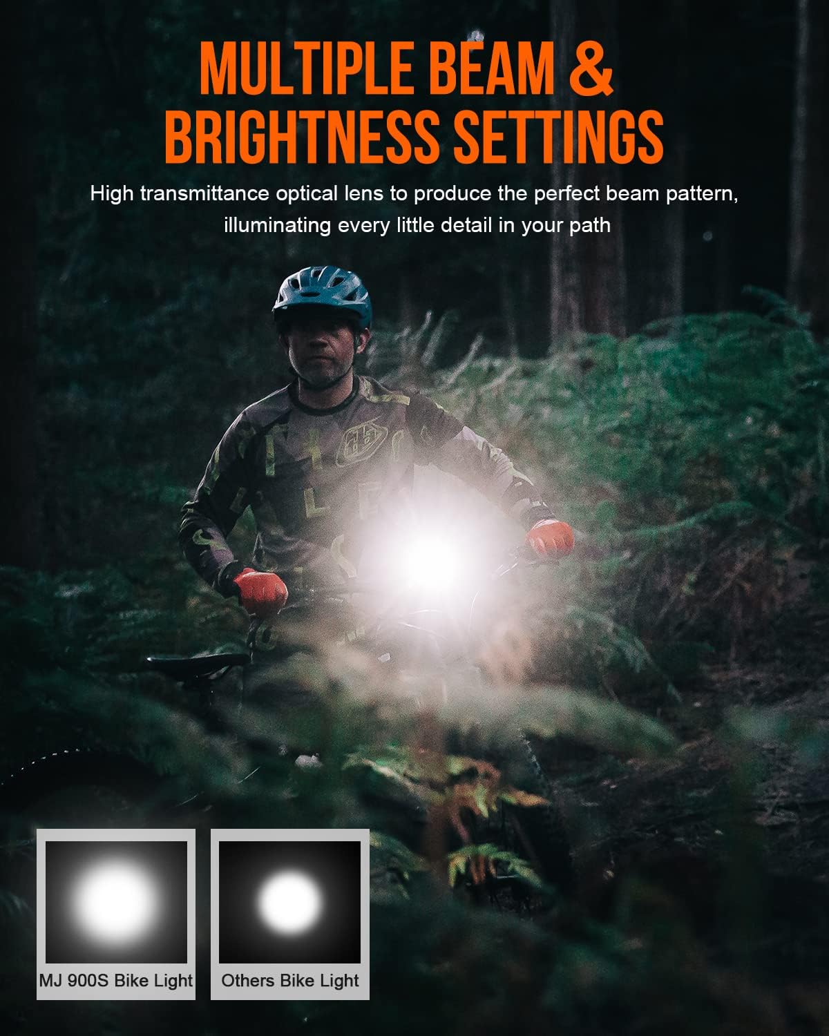 Magicshine MJ 900S 1500 Lumen Front Bike Light, CREE LED Waterproof Bike Light, Perfect LED Bike Light for Mountain Biking Road Biking Bike Helmet Light, USB Rechargeable Bike Lights : Everything Else