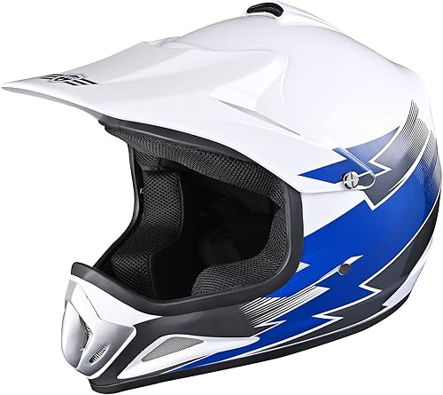 Miniatura 9 de AHR Casco de motocross DOT para jóvenes y niños, casco de motocross de cara completa para motocicleta, ATV y bicicleta de montaña, modelo H-VEN12