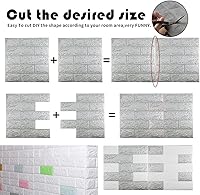 Vista 2 de 20 paneles de pared 3D plateados, cobertura de 29 pies cuadrados, adhesivo imprimible con paneles de pared de espuma de polietileno autoadhesivos