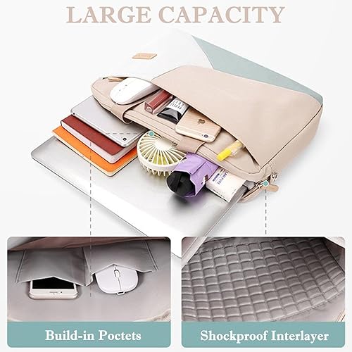Miniatura 2 de Bolsa para portátil de 13.3, 14, 15.6 pulgadas, para mujer, bolsa cruzada de viaje, bolso de hombro, maletín (color A-01, tamaño 13.3 pulgadas)