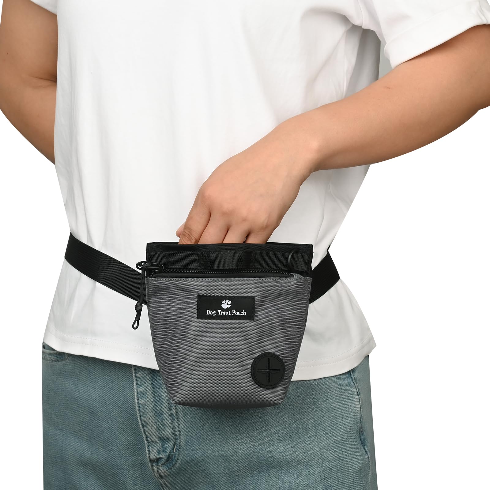 FLYING TAIL Dog Training Pouch with Magnetic Snap Closure, Waist Pack for Outdoor Pet Training, With Trash Bag Holder (Blue) - Image 3
