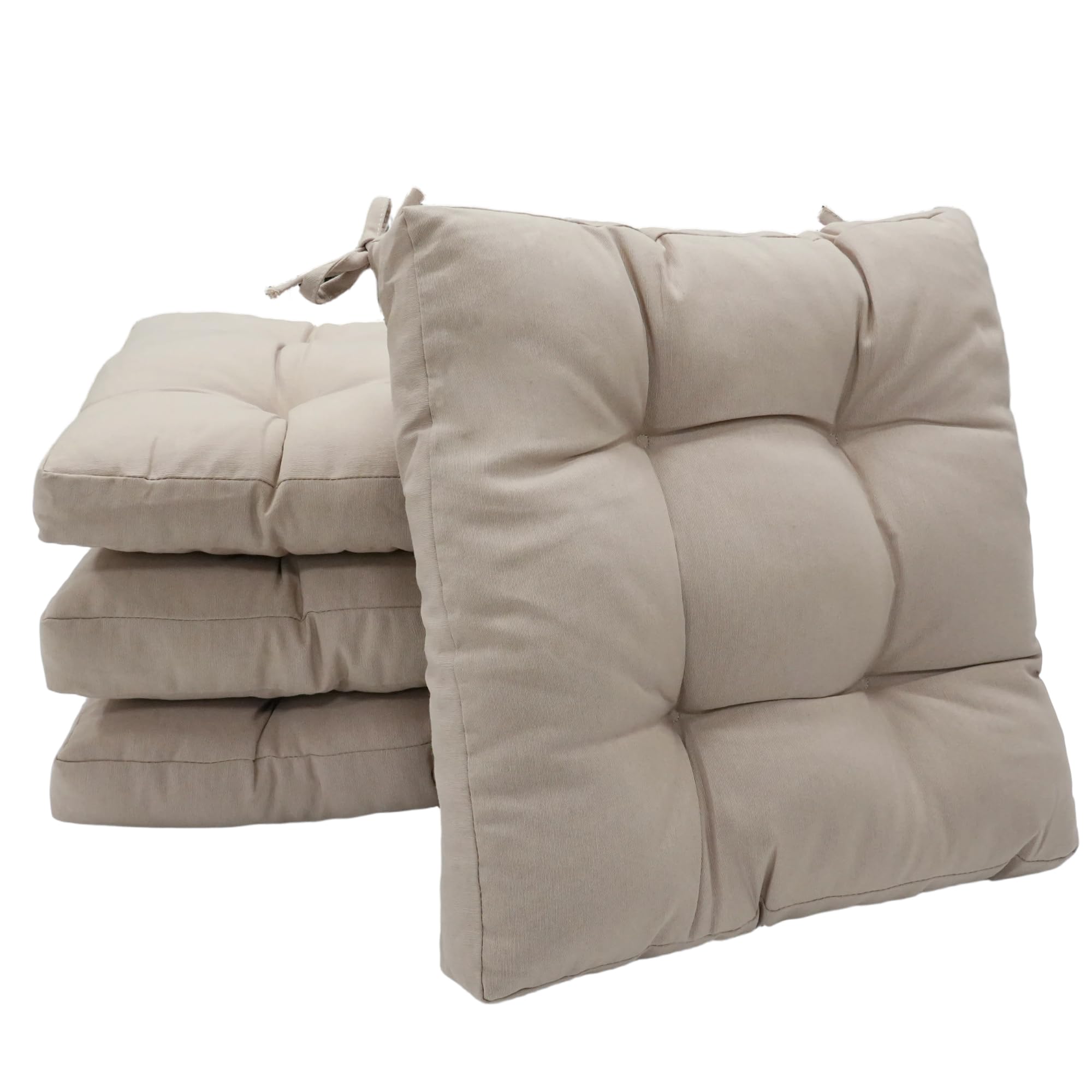 Viste tu hogar Pack 2 Cojines para Silla, 40x40x5 CM, Efecto Tridimensional, Relleno de 100% Poliéster, Ideal para Comedor, Terraza, Salón y Restaurante, Color Raya Beige, Fabricado en España — view 20