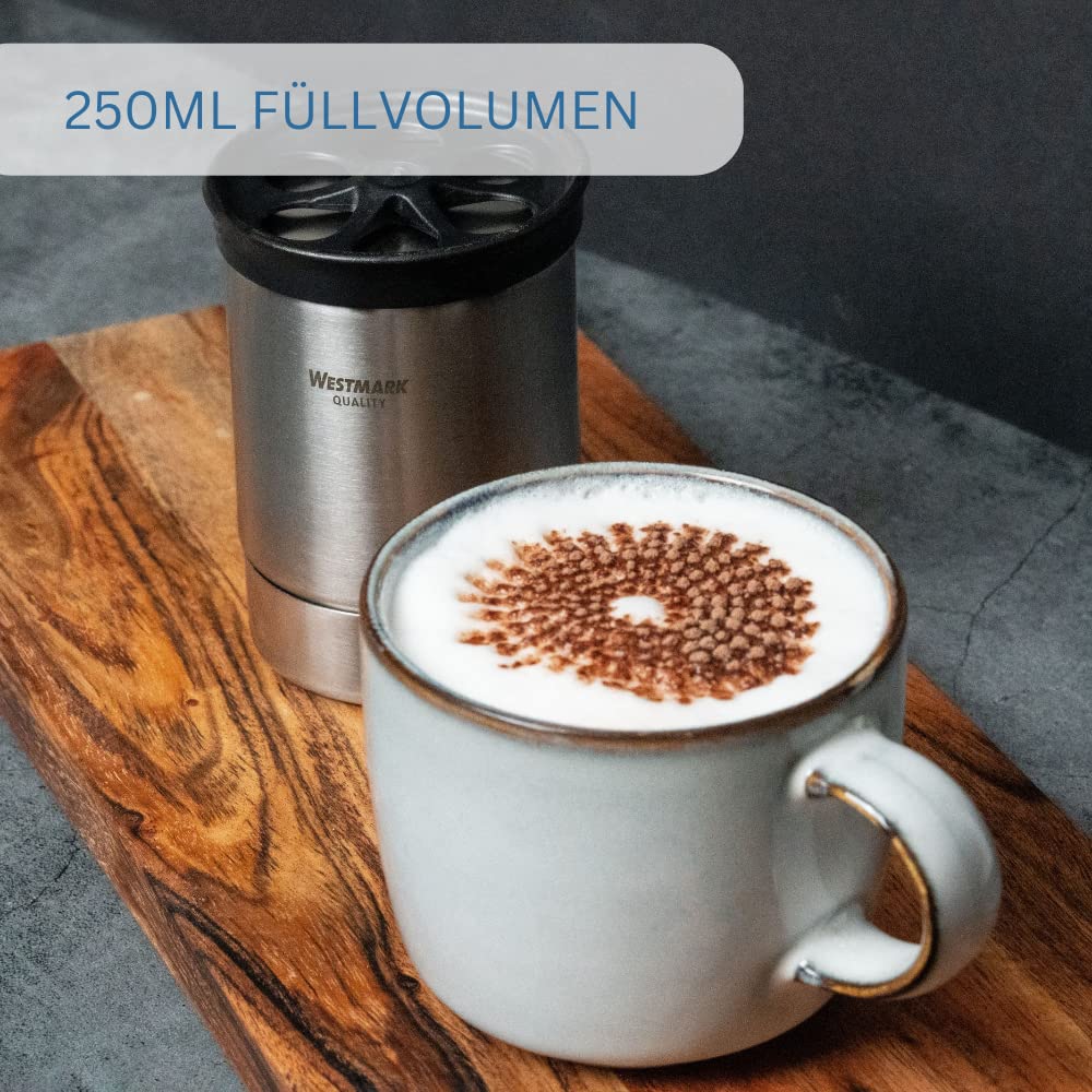 Westmark Setaccio decorativo per cacao e zucchero, Con 4 stencil, Capacità: 250 ml, ø 7,5 cm, Acciaio inox, 62842260