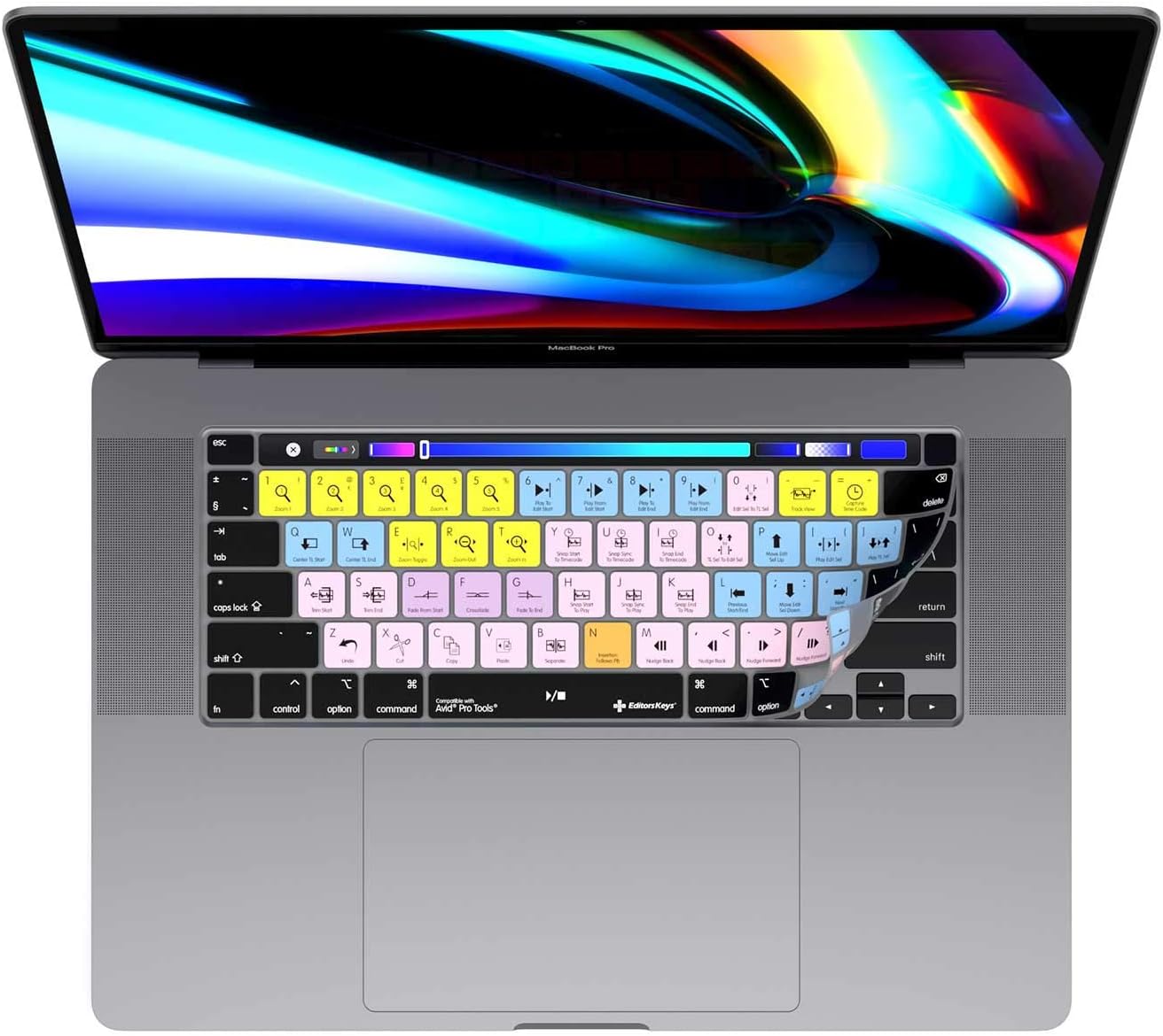 Avid Pro Tools Keyboard Cover Overlay for 13" & 16" MacBook Pro 2020+ - Genuine Editors Keys Shortcut Cover 2019/2020