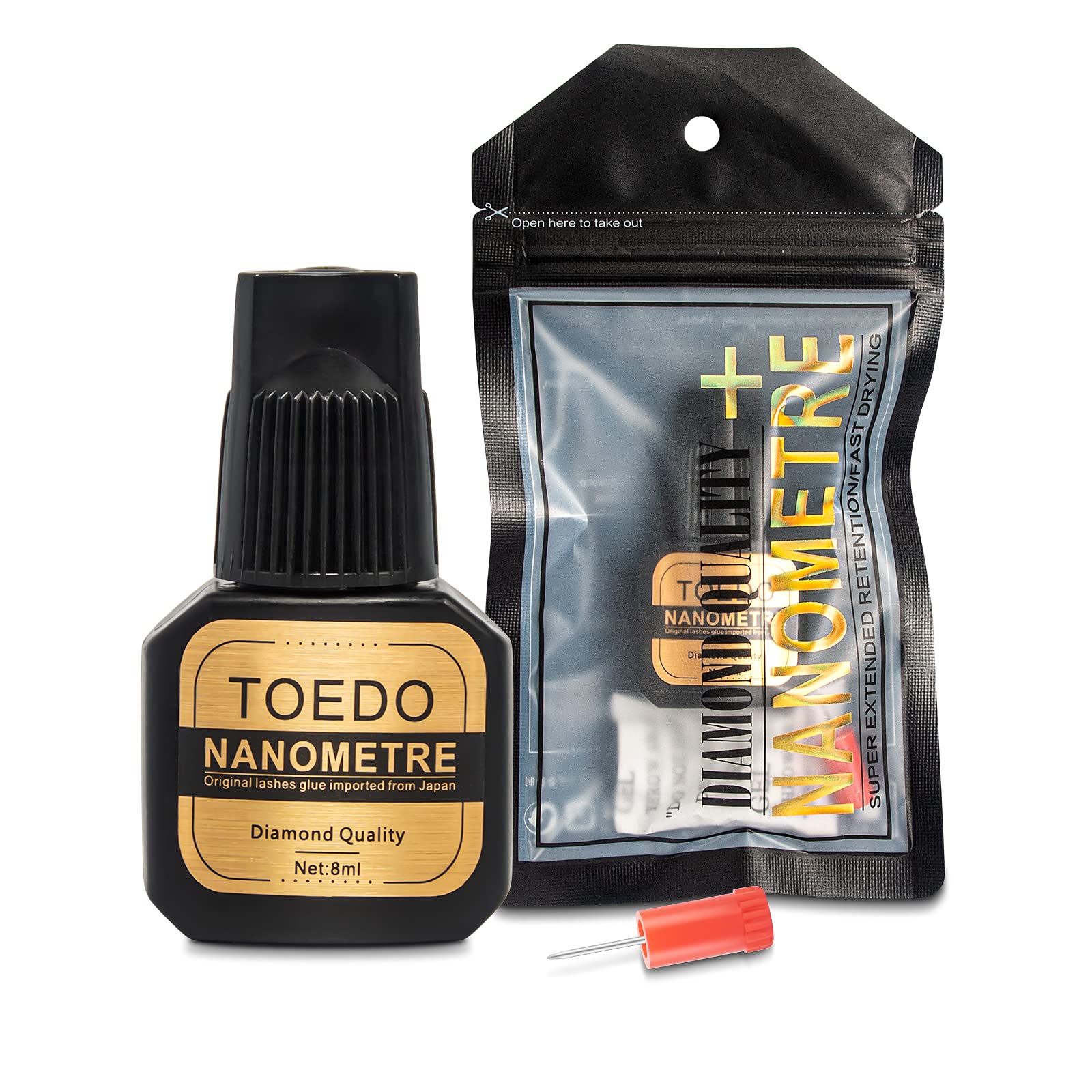 MISMXC Eyelash Extension Glue for Professional Used Only, 0.5-1 Sec Drying Time, Stong Lash Glues for Semi Permanent Extensions 8ml