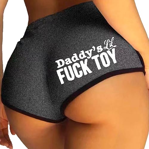 Women Regular & Plus Size Yoga Booty Shorts Sexy Printed Sports Hot Pants Briefs - Style-1-gray - X-Large