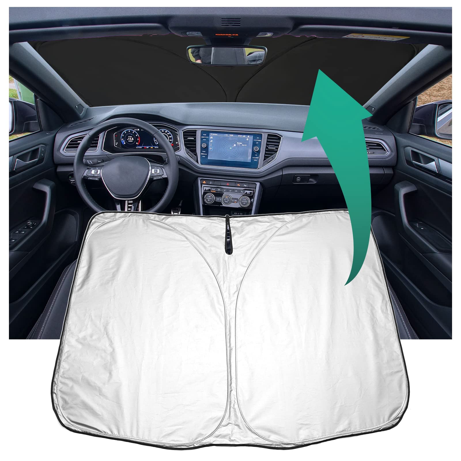 YEE PIN Pare-Soleil de Voiture Compatible avec Smart 1 2023 2024, Pliable, Smart #1, Pare-Brise Avant, Protection UV Contre la poussière