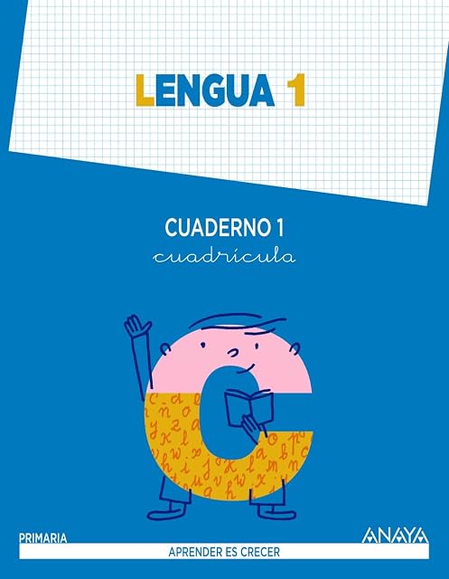 Portada de Lengua 1. Cuaderno 1. Cuadrícula.
