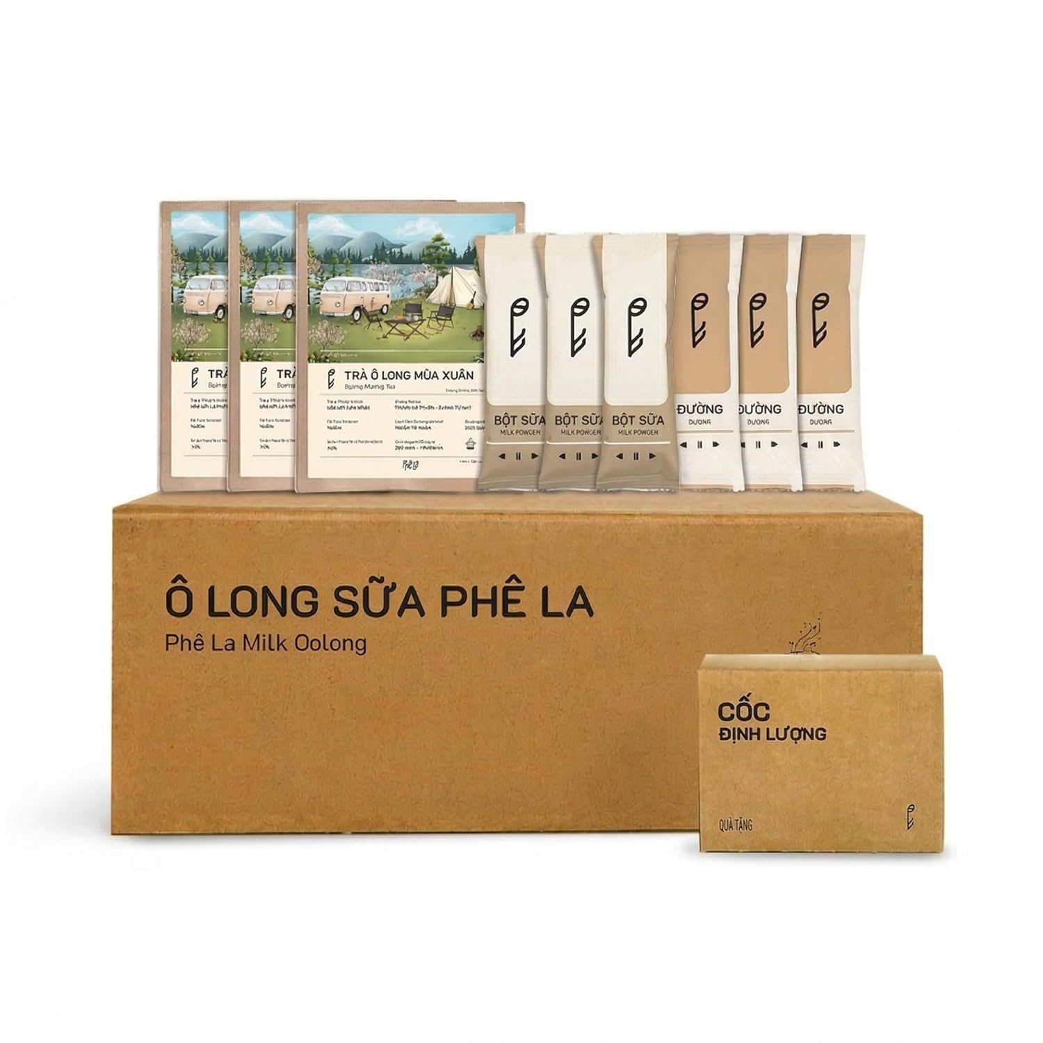 Phe La Vietnamese Milk Tea Kit – DIY Oolong Milk Tea Set – Make Café-Style Milk Tea at Home – No Machine Needed – Multiple Flavors & Servings -By Veefood (Traditional Oolong)