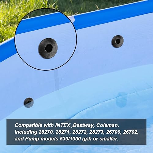 Miniatura 4 de Bomba de piscina Tapón de agujero de filtro para piscinas INTEX Enchufe de natación de tierra Tapón de enchufe de pared (4)