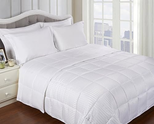 Miniatura 12 de Blue Nile Mills - Edredón alternativo para todas las estaciones, relleno de microfibra, hipoalergénico, peso mediano, felpa y reversible