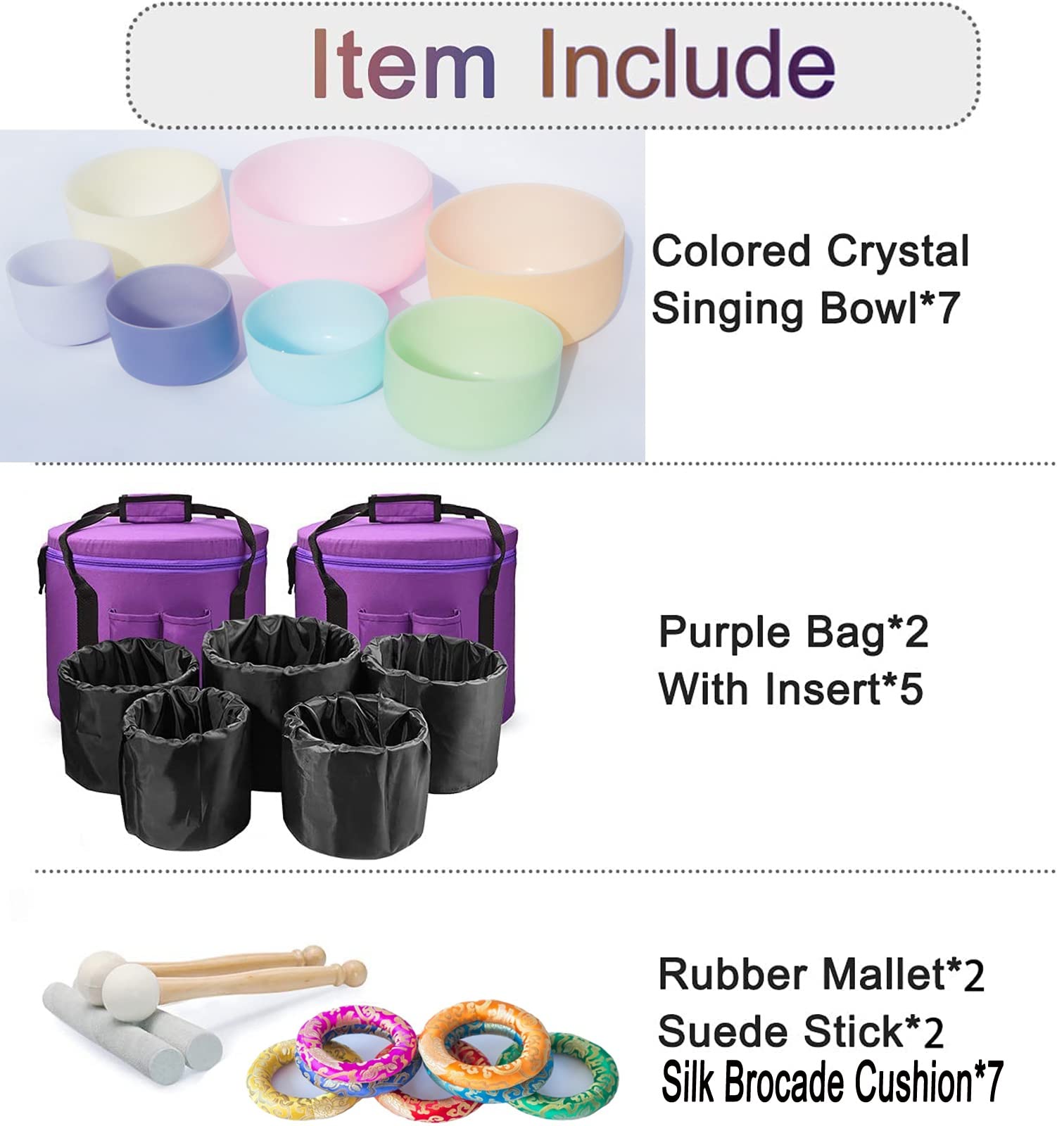 Amazon.co.jp: 440 hz/432 hz クリスタル シンギング ボウル セット 6