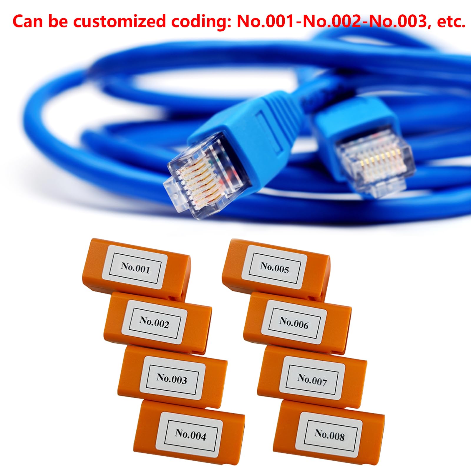 Netzwerkkabeltester-Box, Host-/Testbox-Fehlerortung, Kurzschlusstest, funktionierende Remote-Kits Nr. 1 bis 8 für RJ45, Cat5, Cat6, 5E, 6E für CCTV-Kameratester