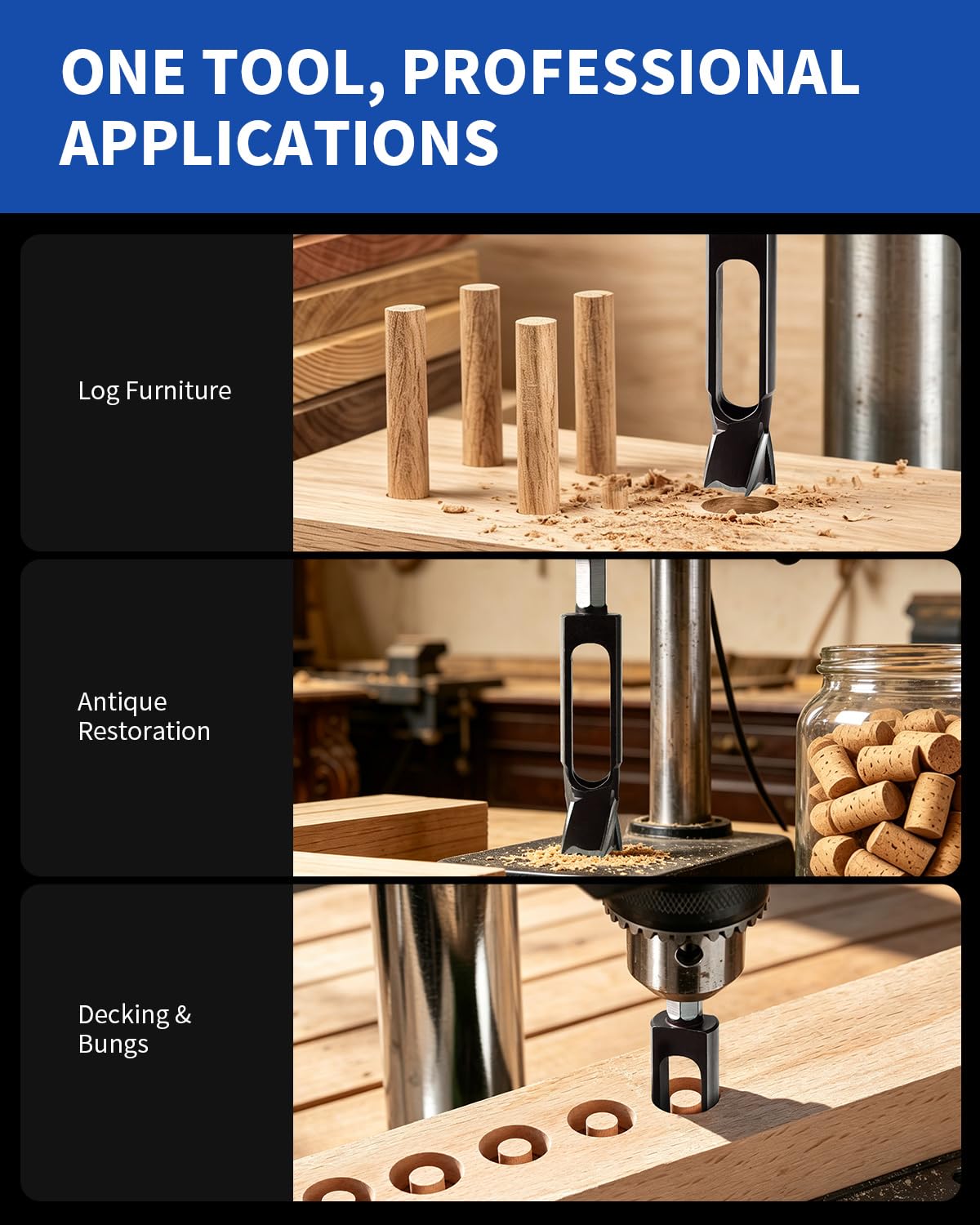 Wood Plug Cutter - Professional Tenon Cutter -2