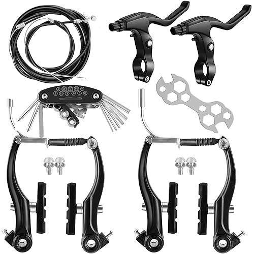 V-Type Bike Brake Set, Complete Universal Bike Front and Rear