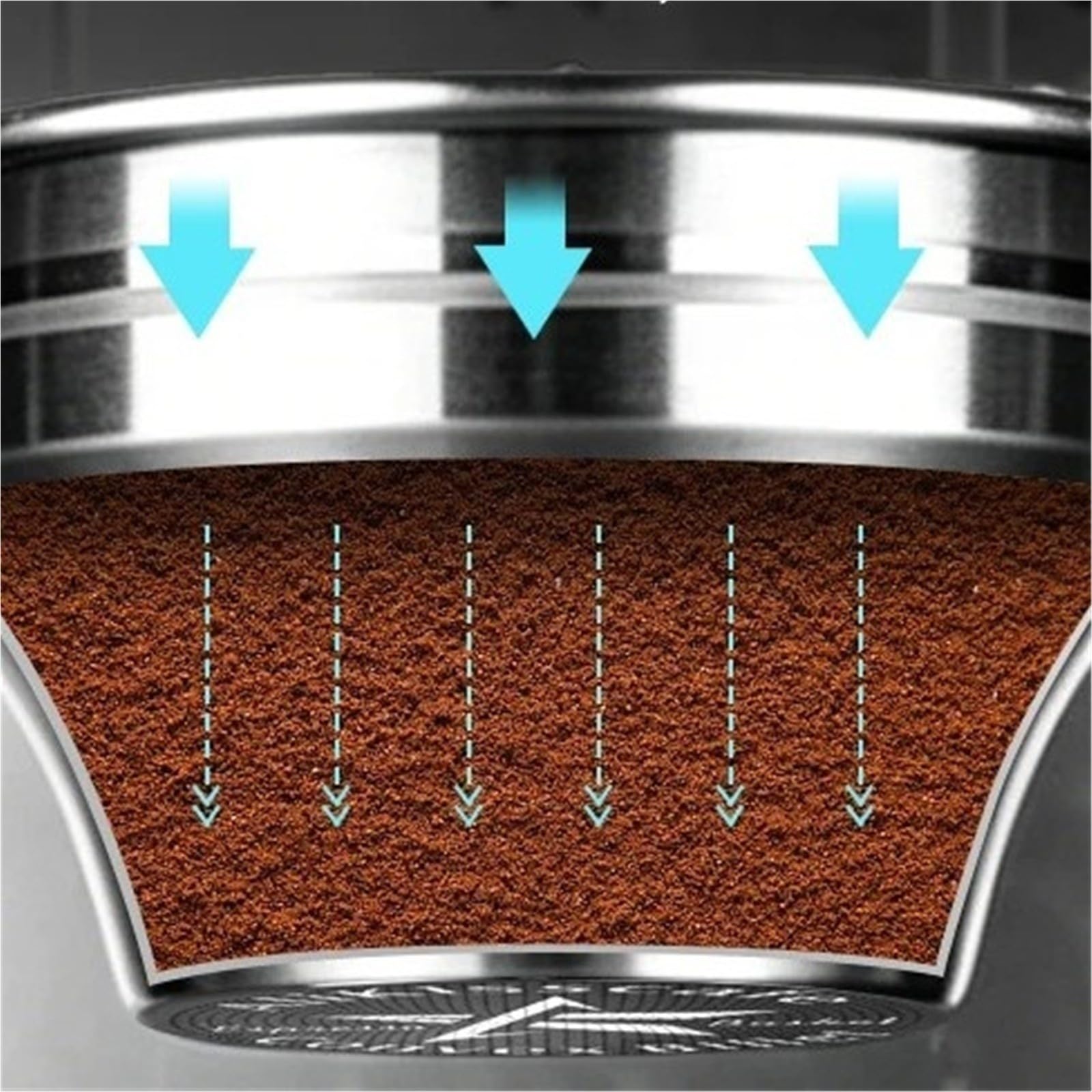 Coffee Filter Holder Basket,Compatible With Alikisscafe,Step Down Portafilter Basket 51mm 54mm 58mm,Compatible With Convex,Billet,Compatible With Delonghi,E61 Coffee Accessory Barista Tools(58mm 18g)
