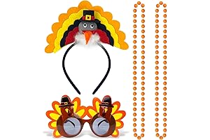Thanksgiving Turkey Headbands and Sunglasses for Autumn Thanksgiving Party Favors