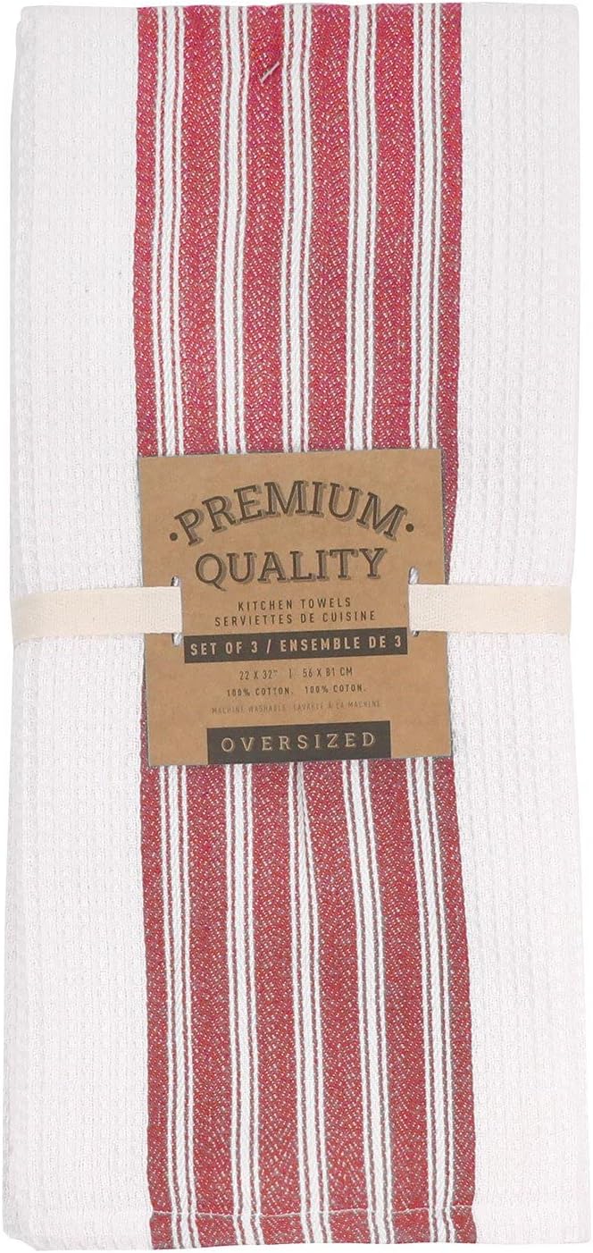 Premium Quality Kitchen Towel Vertical Print Set of 3