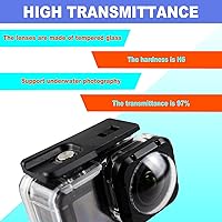 Vista 4 de Carcasa impermeable para GoPro Hero11 10 9 Max Lens Mod, carcasa protectora de buceo subacuático 40M con accesorios de soporte