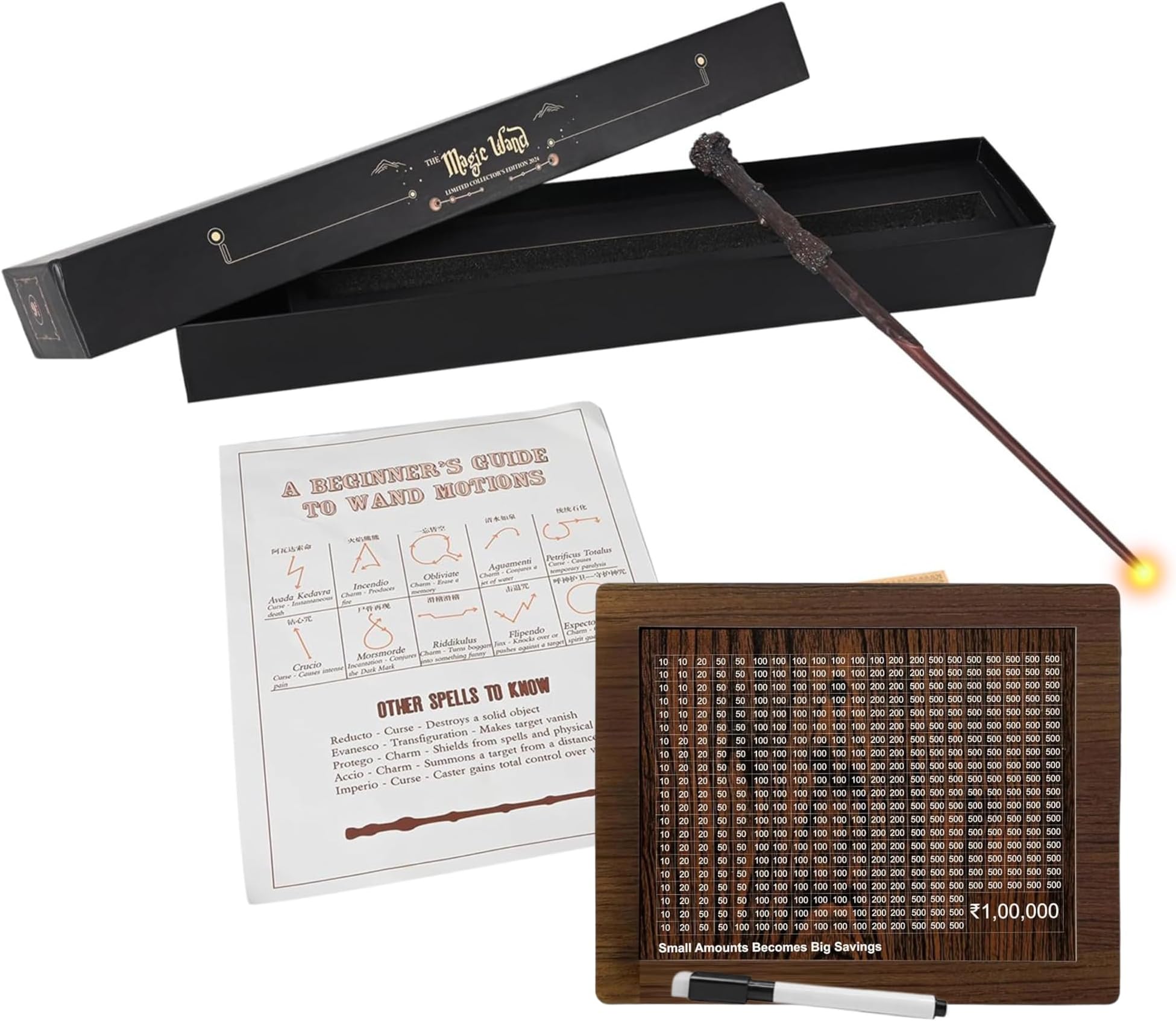 Dumbledore Light Wand - HP Accesssories Toy for Kids Gift - Cosplay Magic Wands Stick (Limited Edition 2024), Brown