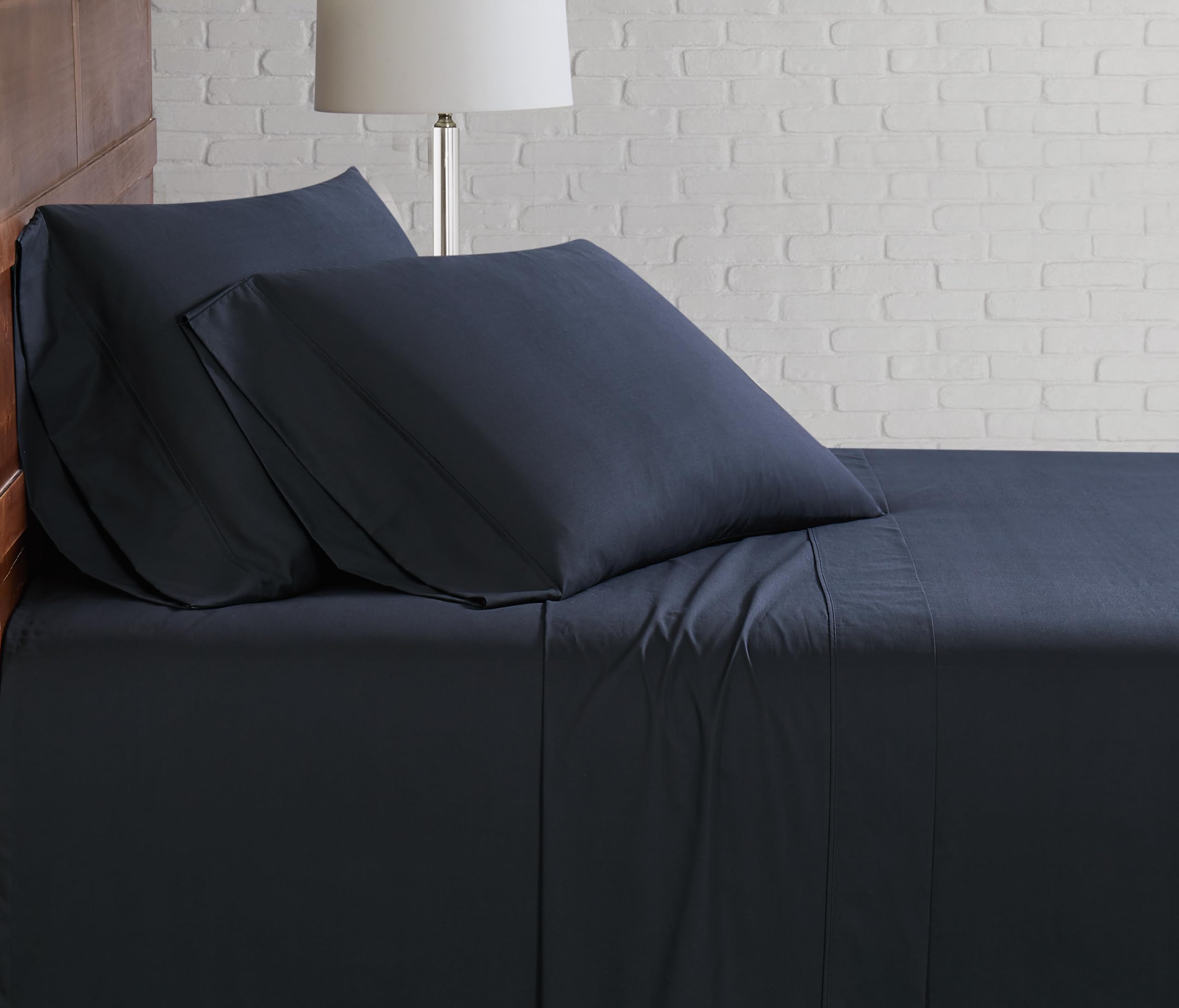Brooklyn Loom Sheet Set, Cotton, Black, Queen