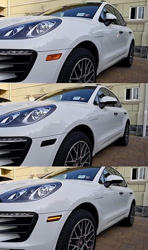 Miniatura 7 de iJDMTOY Smoked Lens Amber Full LED Bumper Side Marker Light Kit Compatible With 2014-up Porsche Macan, Powered by 40-SMD LED, Replace OEM Front