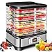 Nictemaw Essiccatore automatico da 400 W, Essiccatore per alimenti con 8 Pallet, Essiccatore per carne, frutta e verdura, temperatura regolabile 35-70 ℃, Argento Nero immagine