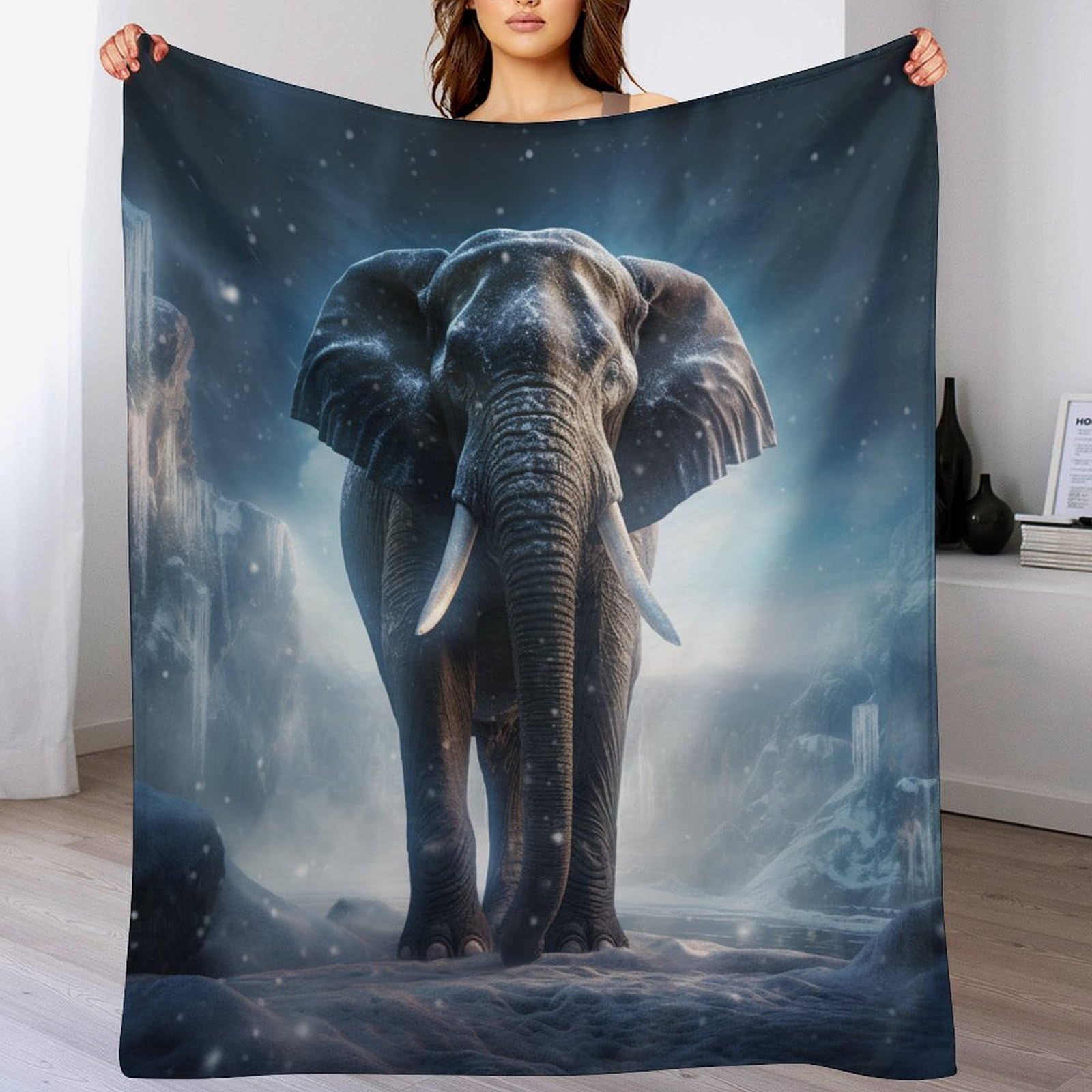Plaid éléphant pour lit et canapé lit couverture douillette