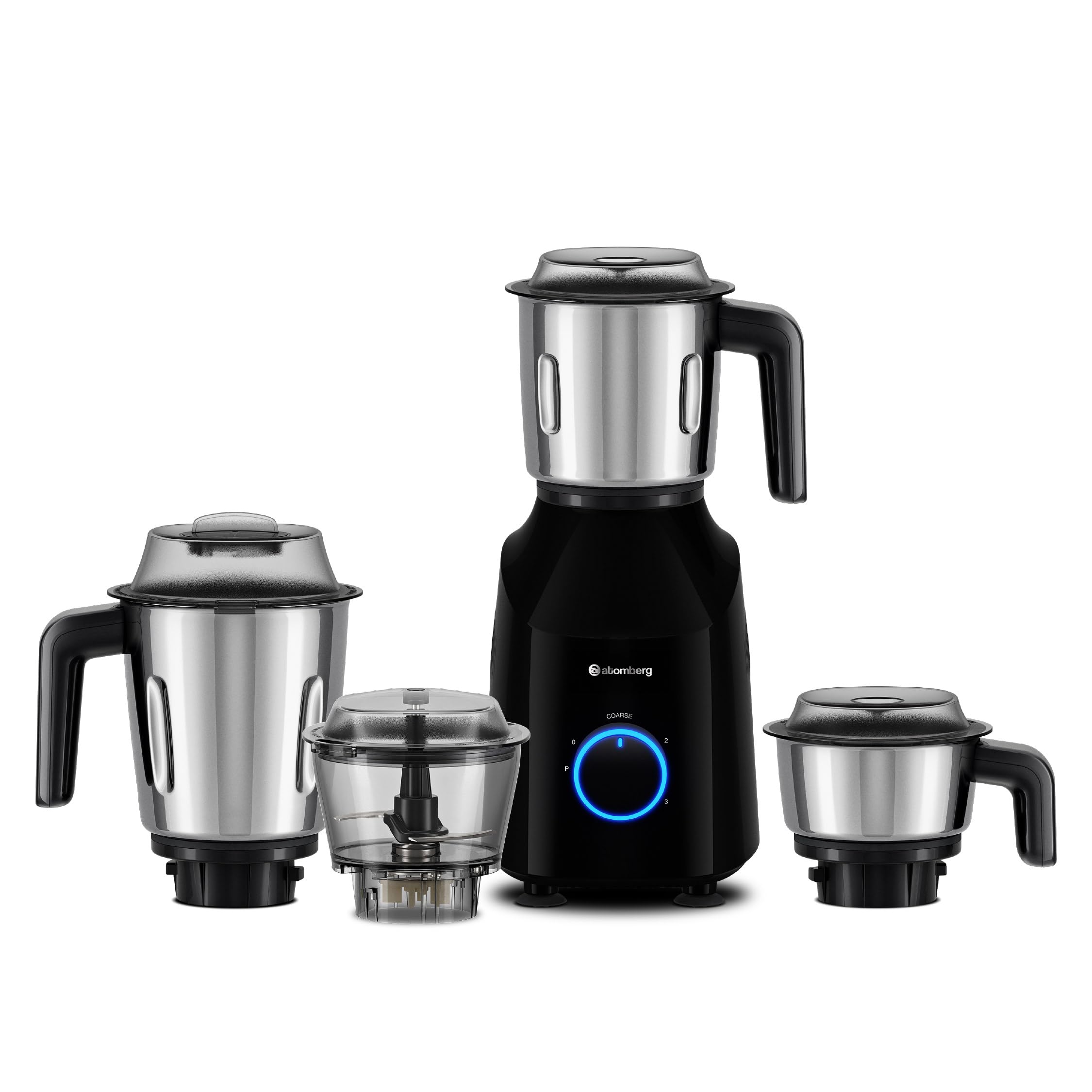 Atomberg Yulia Mixer Grinder with Unique Coarse Mode | Intelligent Powerful 750W Motor | Advanced Safety Features | 4 Multifunctional Jars including C...