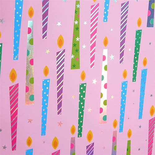 Miniatura 4 de SUNCOLOR Bolsa de regalo extra grande de 16 pulgadas con papel de seda para niñas (velas de cumpleaños feliz)