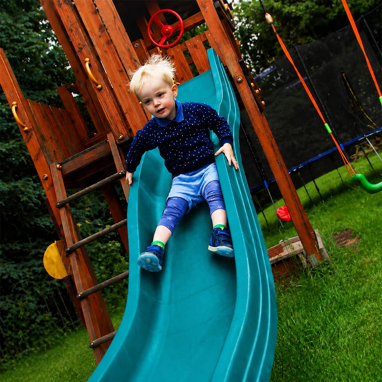 Costzon Tobogán Acuático Inflable, Parque De Tobogán Acuático Para Niños, Diversión Familiar Con Doble Tobogan Soplador De 780 W Escalada Costzon Tobogán Acuático Inflable, Parque De Tobogán Acuático Para Niños, Diversión Familiar Con Doble Tobogan Soplador De 780 W Escalada