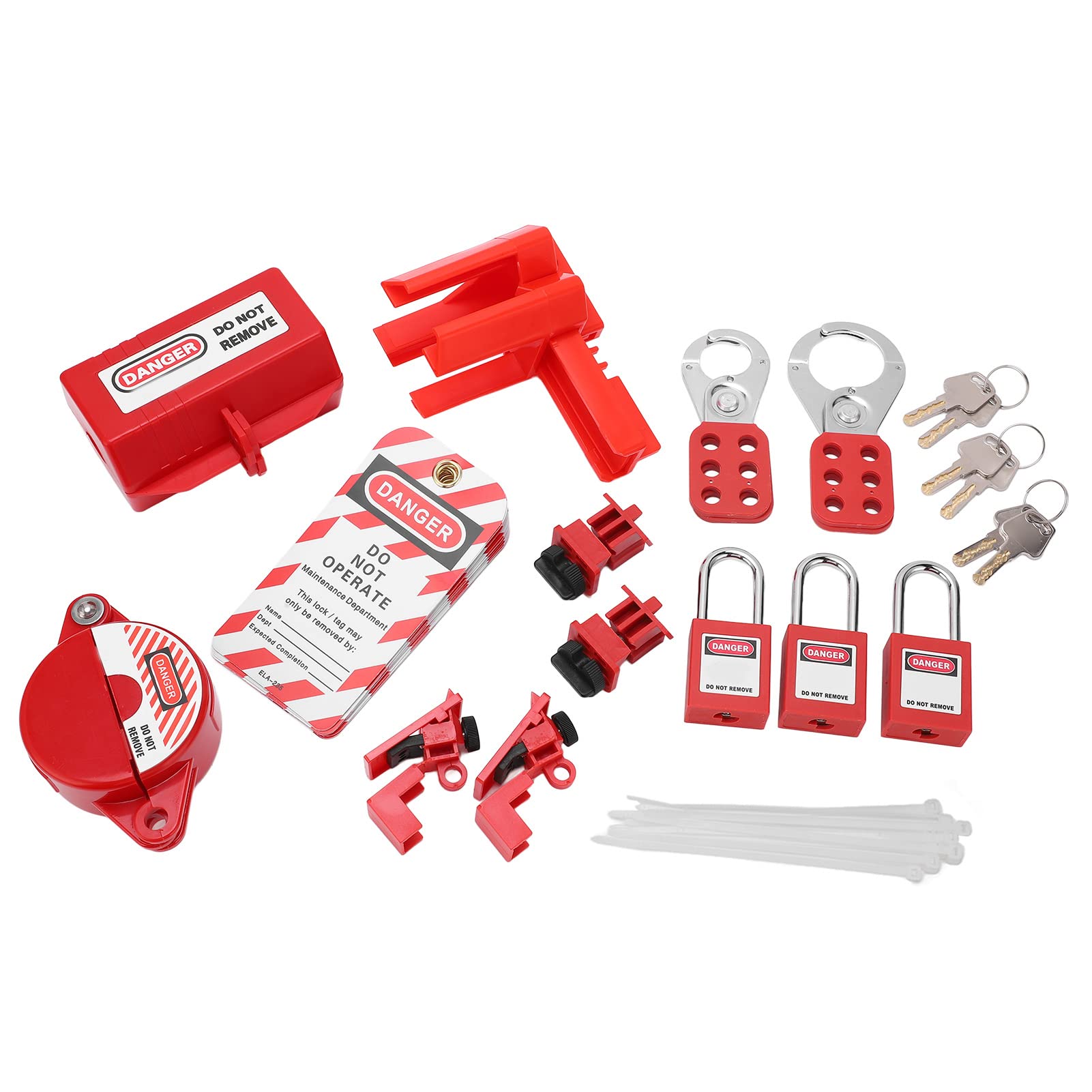 Kit de Etiquetado de Bloqueo Eléctrico Duradero Completo con Bloqueos de Disyuntor para Seguridad en Industrias de Energía Eléctrica y Química
