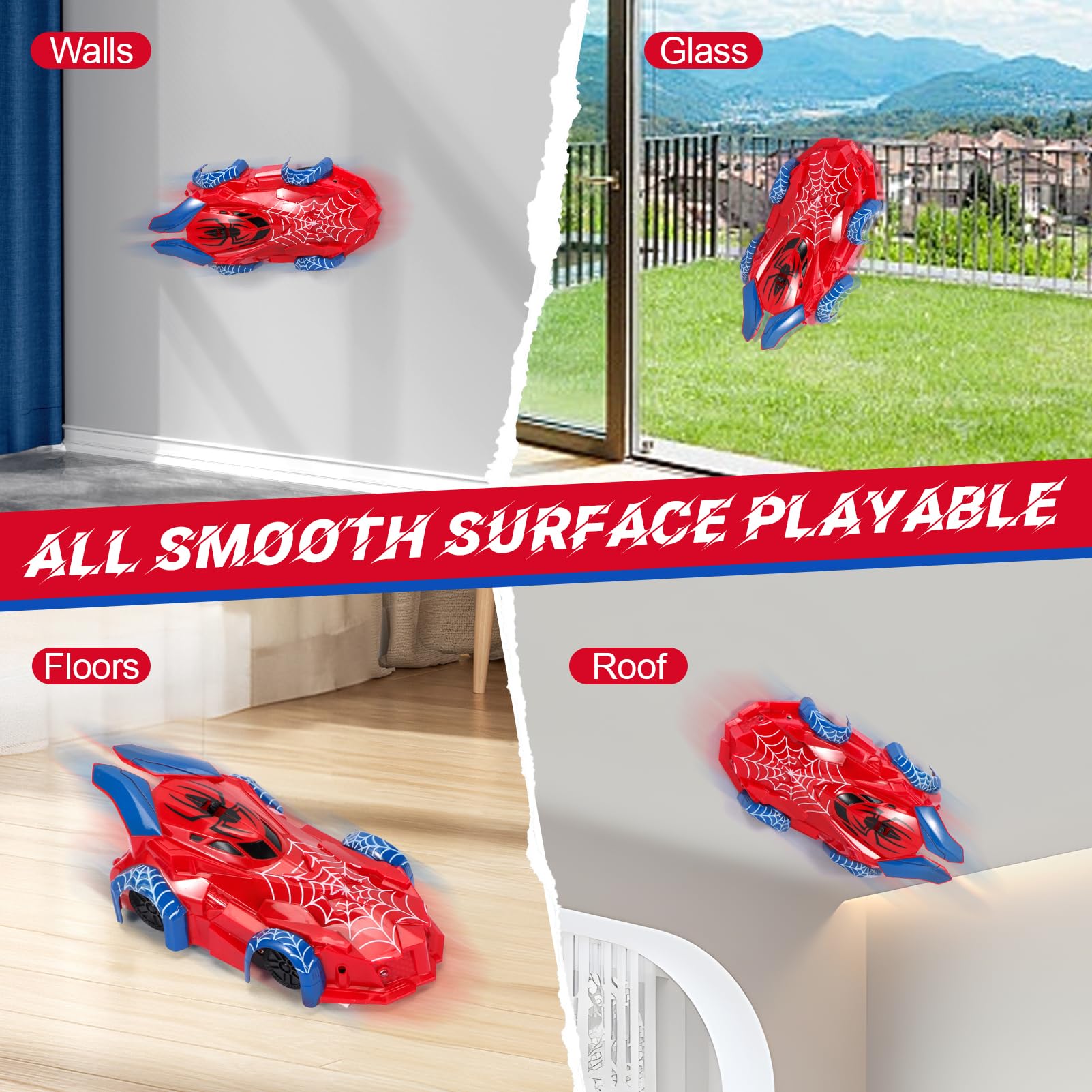 duoleey Macchina Telecomandata per Bambini Arrampicata, Auto Radiocomandata Giocattolo Bambino Acrobazia Rotazione 360° Regalo Giochi per Bambini 3 4 5 6 7 8 9 10 Anni - 3