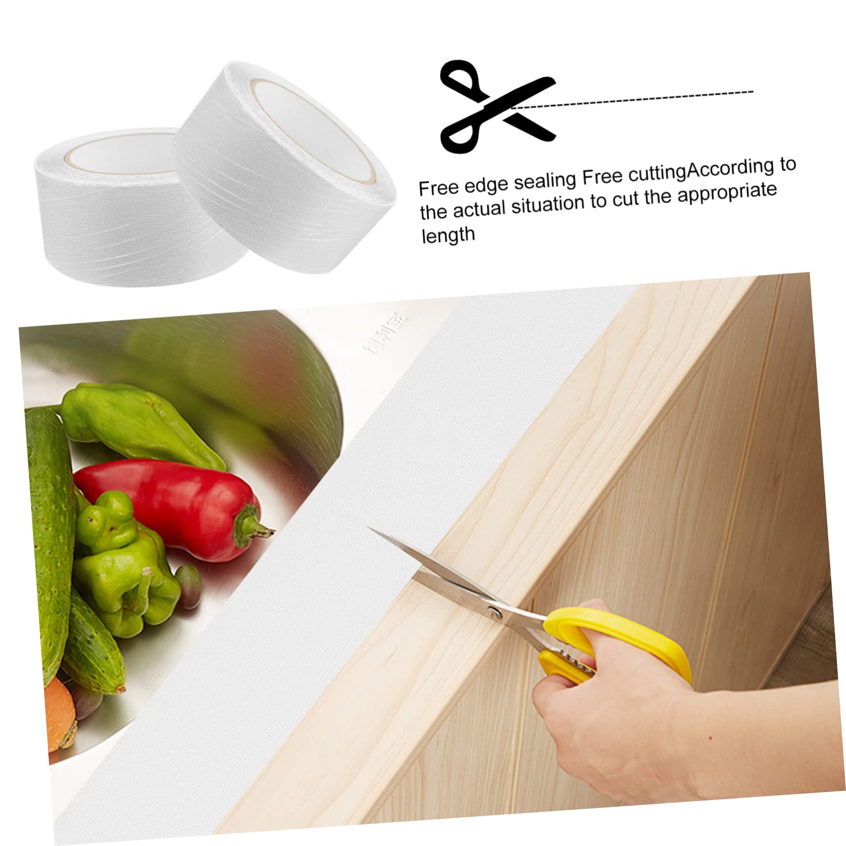 Cabilock 1roll - Bathroom Stickers Self-Adhesive Non-Skid Tape for Bathtubs Stairs and Ladders Peva Material Safety Smooth