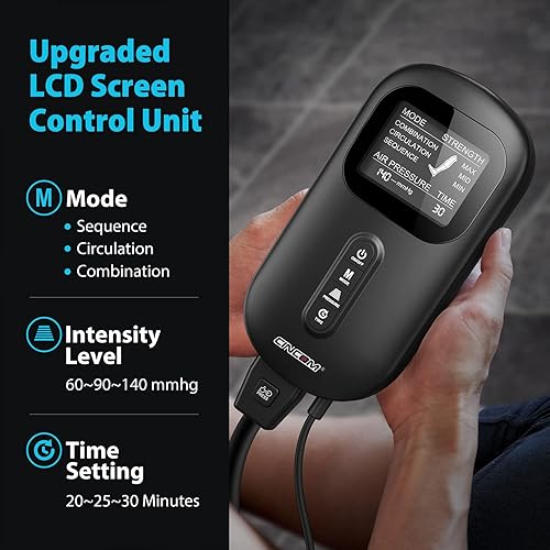 Miniatura 2 de CINCOM - Masajeador de piernas para circulación y alivio del dolor, botas de compresión de aire útiles para relajación, hinchazón y edema, regalos