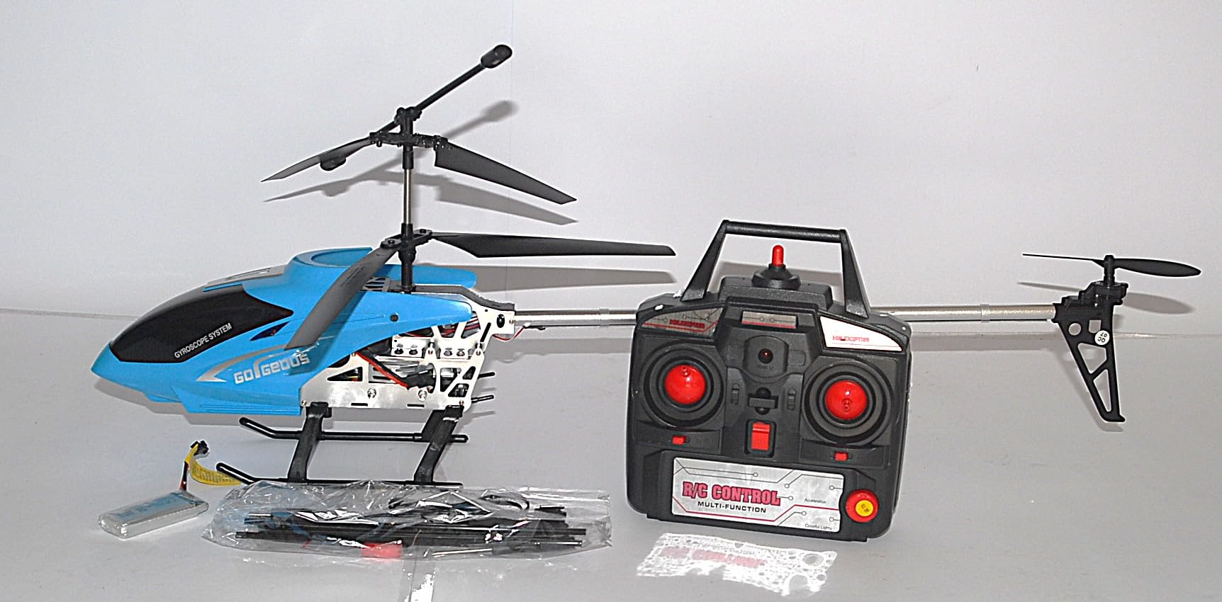 Elicottero Radiocomandato XXL 70 cm AiJH Blu 2.4GHz – Elicottero RC con Giroscopio 6 Assi