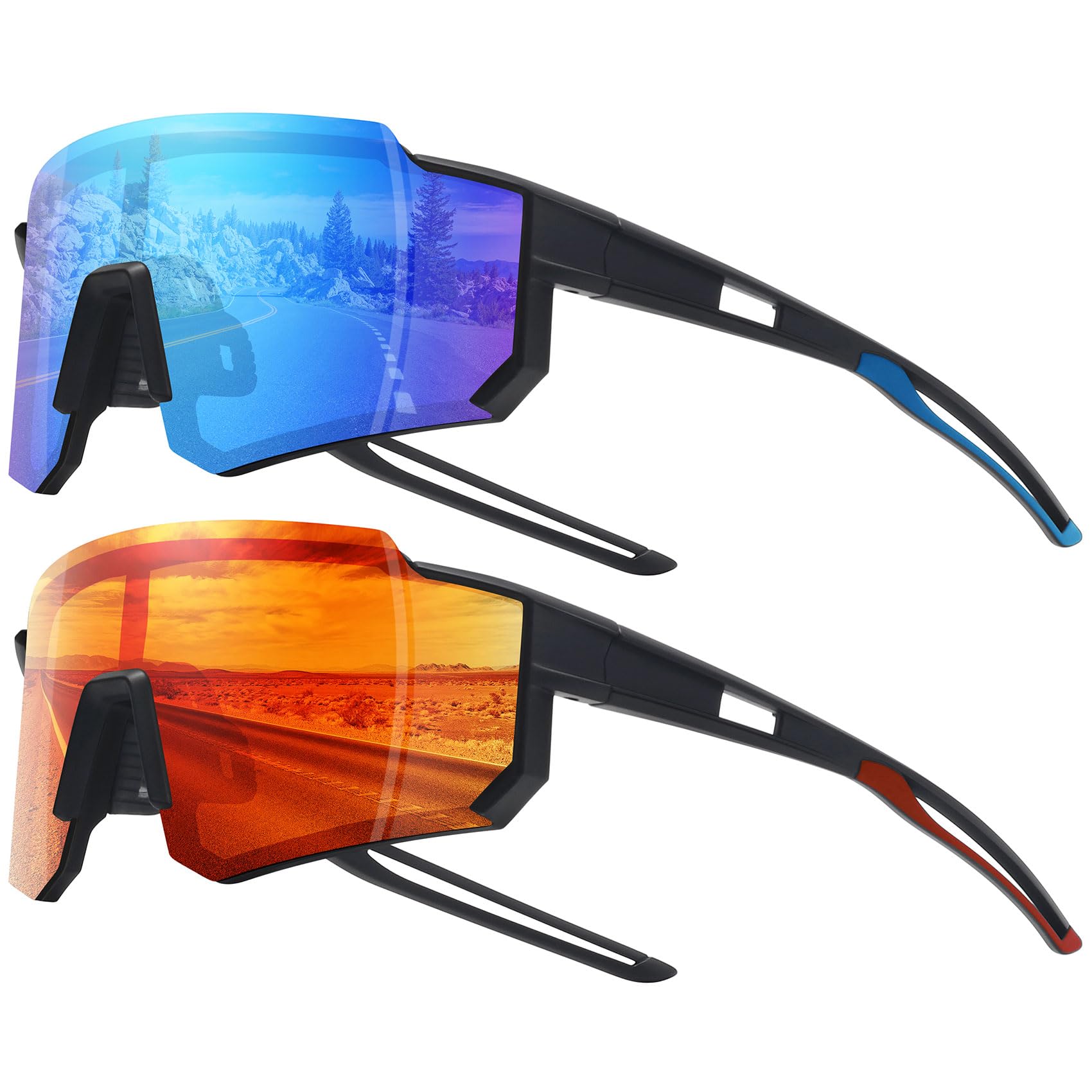 STORYCOAST Polarized Sports Sunglasses for Men Women,Cycling Running