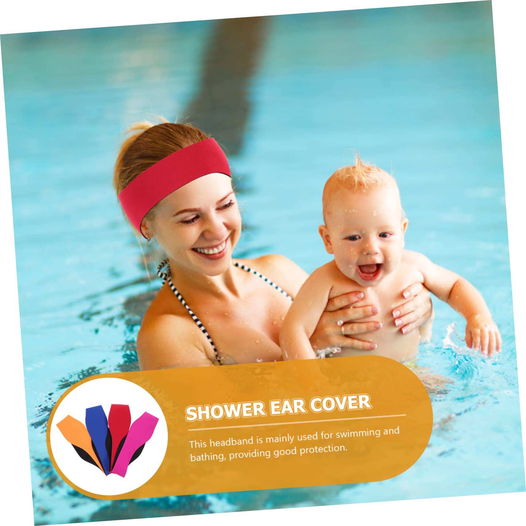 Toddmomy 3sets Swim Ear Covers for Shower Workout Headband Boys and Girls Adults Ear Protection 4pcs*3