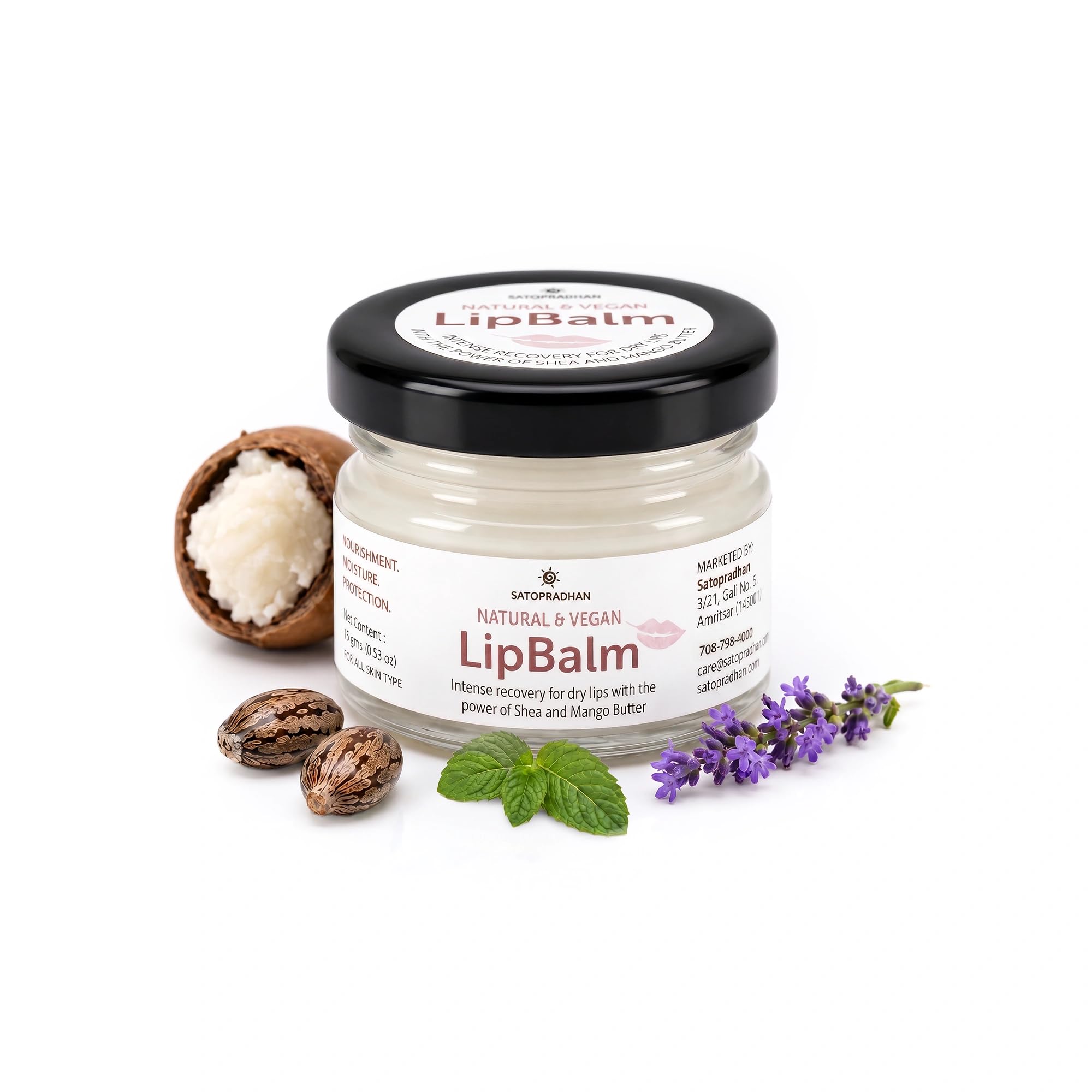 Satopradhan Lip Balm, Shea & Mango Butter, 15g | Vegan, All-Natural Ingredients | Moisturizer for Dry Lips | Suitable for Men & Women-image-36
