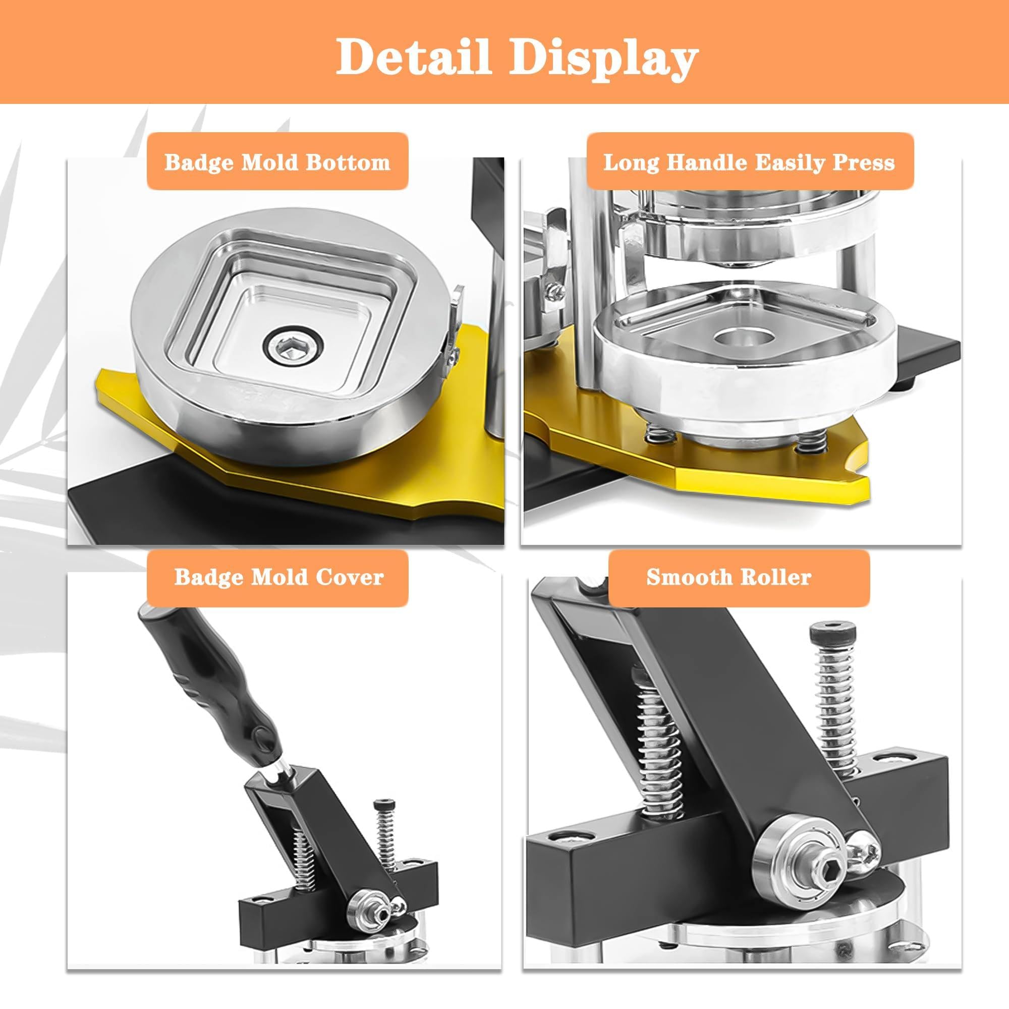 Kit de Botones para imanes de refrigerador Cuadrados de 5 x 5 cm, máquina para Hacer imanes de refrigerador con Foto DIY, Prensa, Cortador de Papel y 100 Juegos de Materiales
