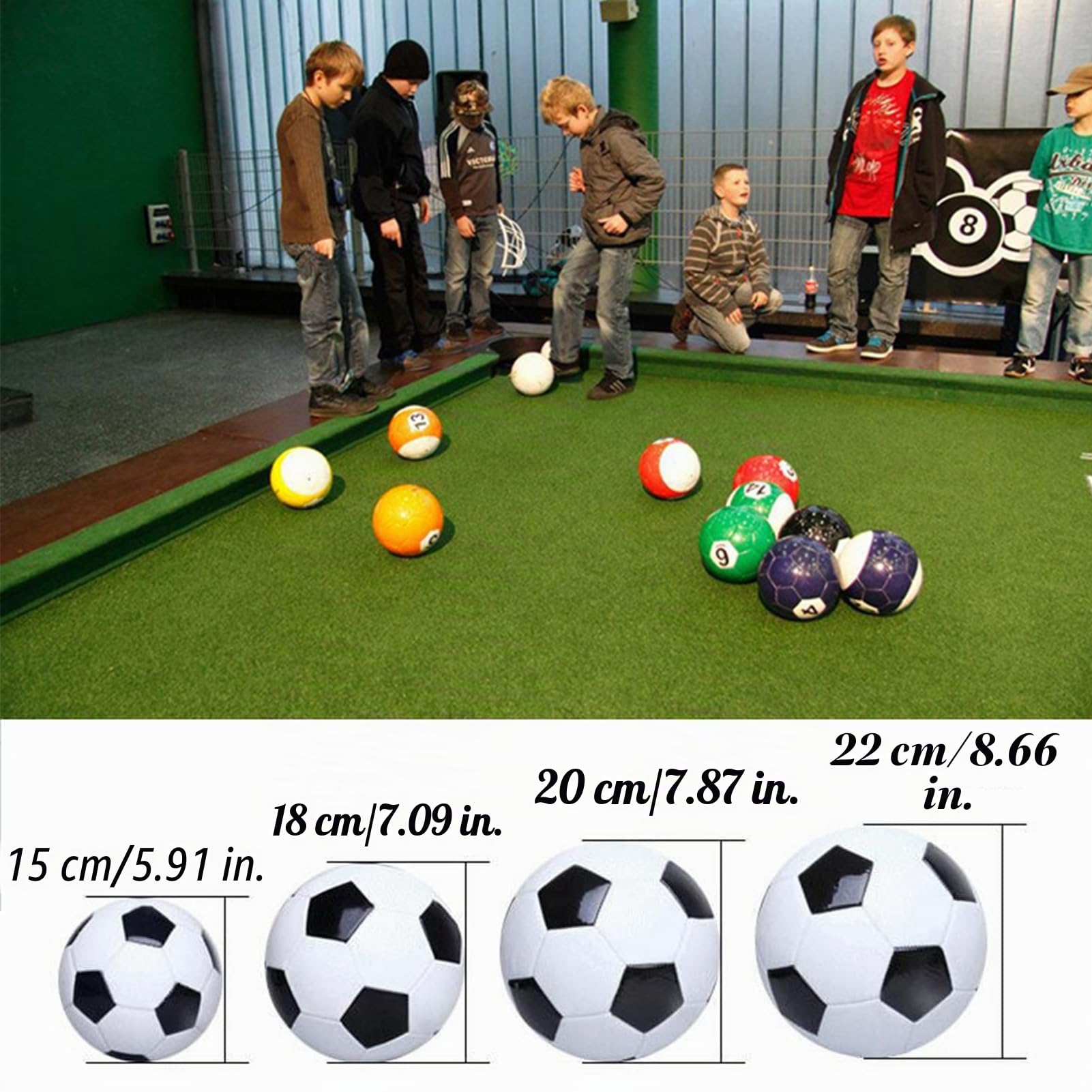 EviKoo Pelota de Fútbol de Snookball Footpool Juego de Billar Gigante 16 Unidades Bolas de Billar, Juego de Fútbol Snooker Entretenimiento de Juegos al Aire Libre para Adultos, Regalo,5.9inch