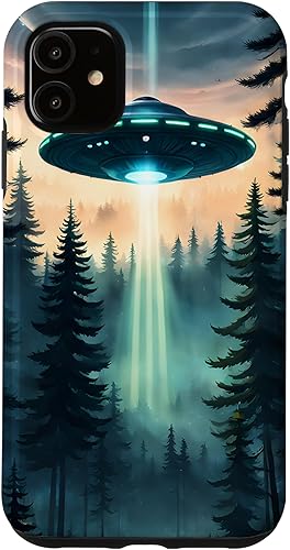 Vista 7 de iPhone 15 Pro Alien Abduction UFO Space Ship UAP Flying Saucer Case