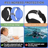 Vista 5 de [Paquete de 2] Compatible con pulsera Tile Mate impermeable, de silicona suave, soporte completo compatible con Tile Mate (2022), funda oculta