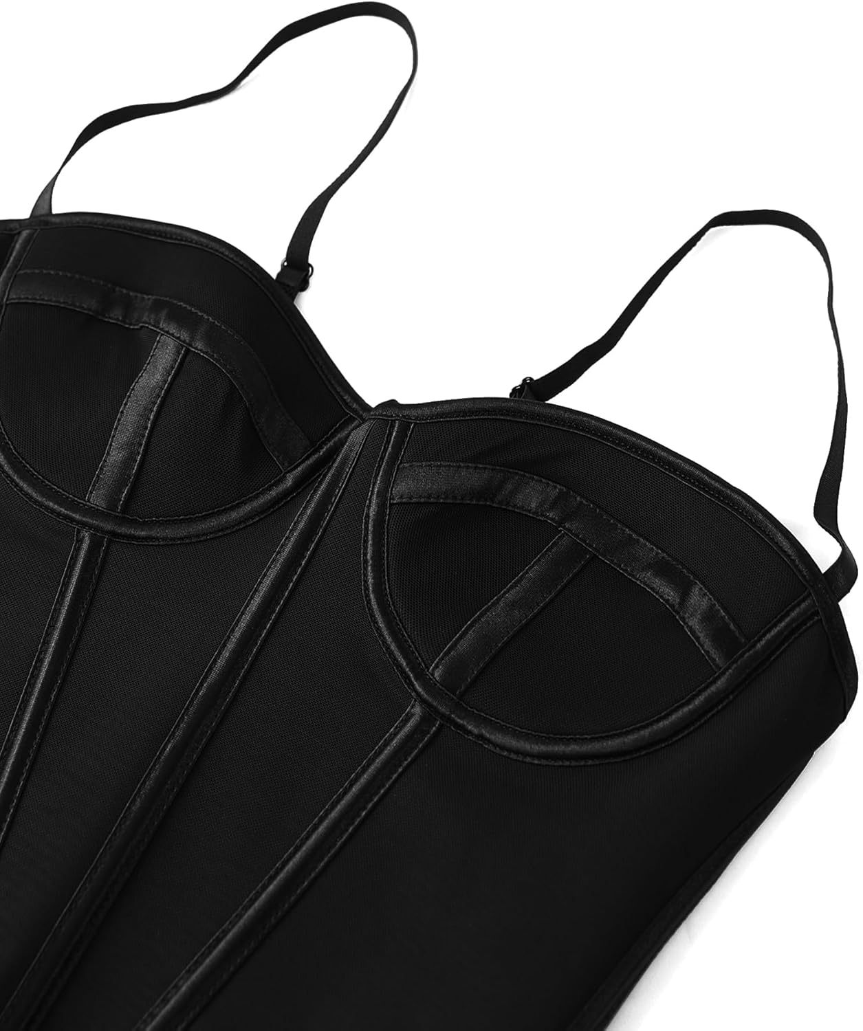 Avanova Women Overbust Corset with Straps Bustier Corsets Sexy Going Out Cami Crop Top - Image 5