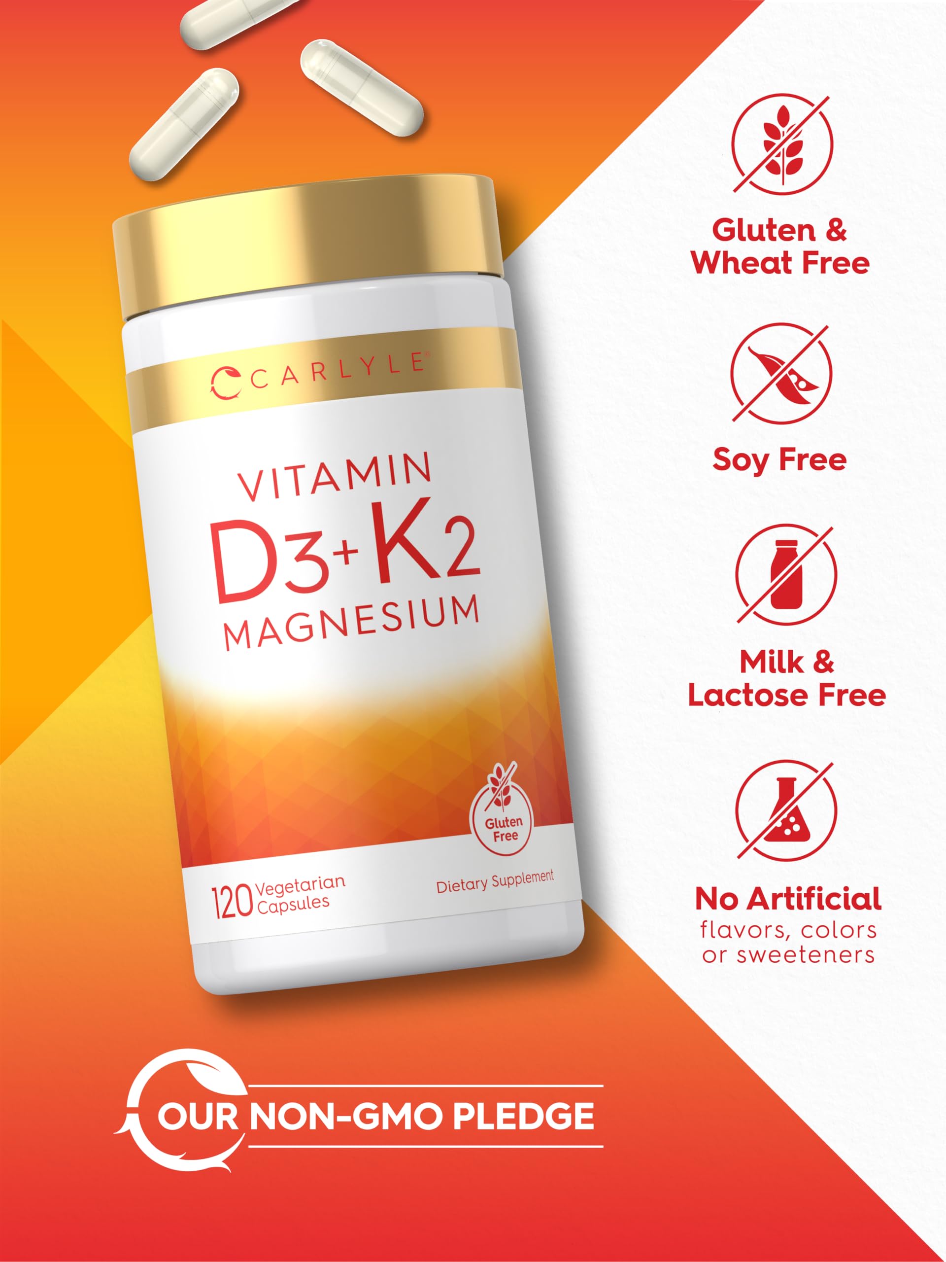 Carlyle Vitamin D3 K2 | 5000 IU D3 & 100 mcg Vitamin K2 (MK7) — Amazon image 5