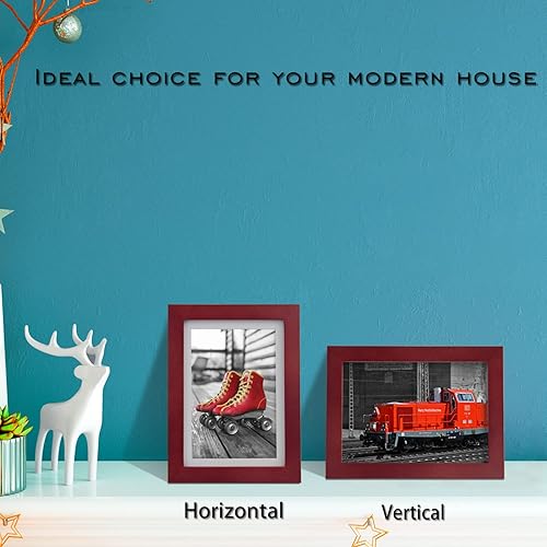 Vista 138 de Egofine Portarretratos de 9 x 12 pulgadas hecho de madera maciza con plexiglás, fotos de 5 x 7/6 x 8 con paspartú o de 9 x 12 pulgadas sin paspartú